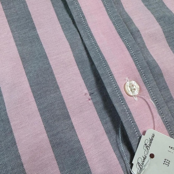 Brooks Brothers Pink Striped Short Sleeve Button Shirt Size XXL Madison Fit NWT - Picture 3 of 11